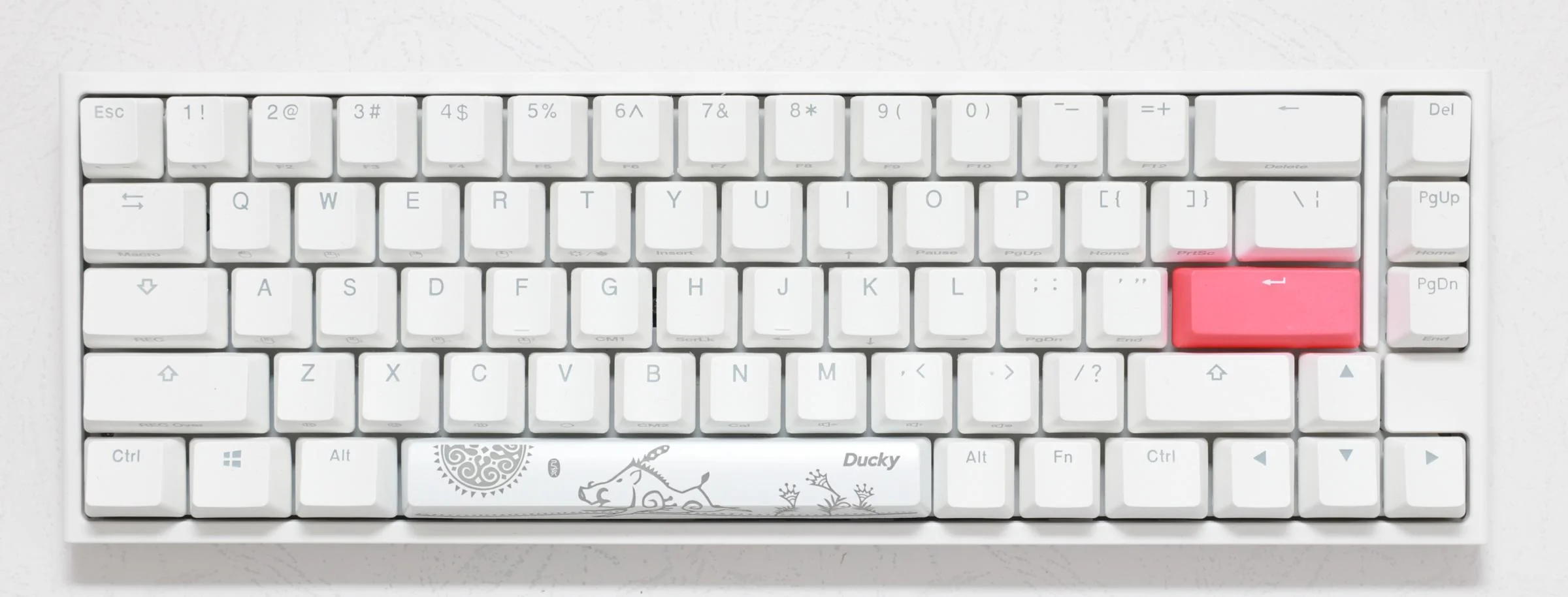 Ducky One 2 SF RGB Pure White 65% Double Shot PBT Mechanical Keyboard - Image 3