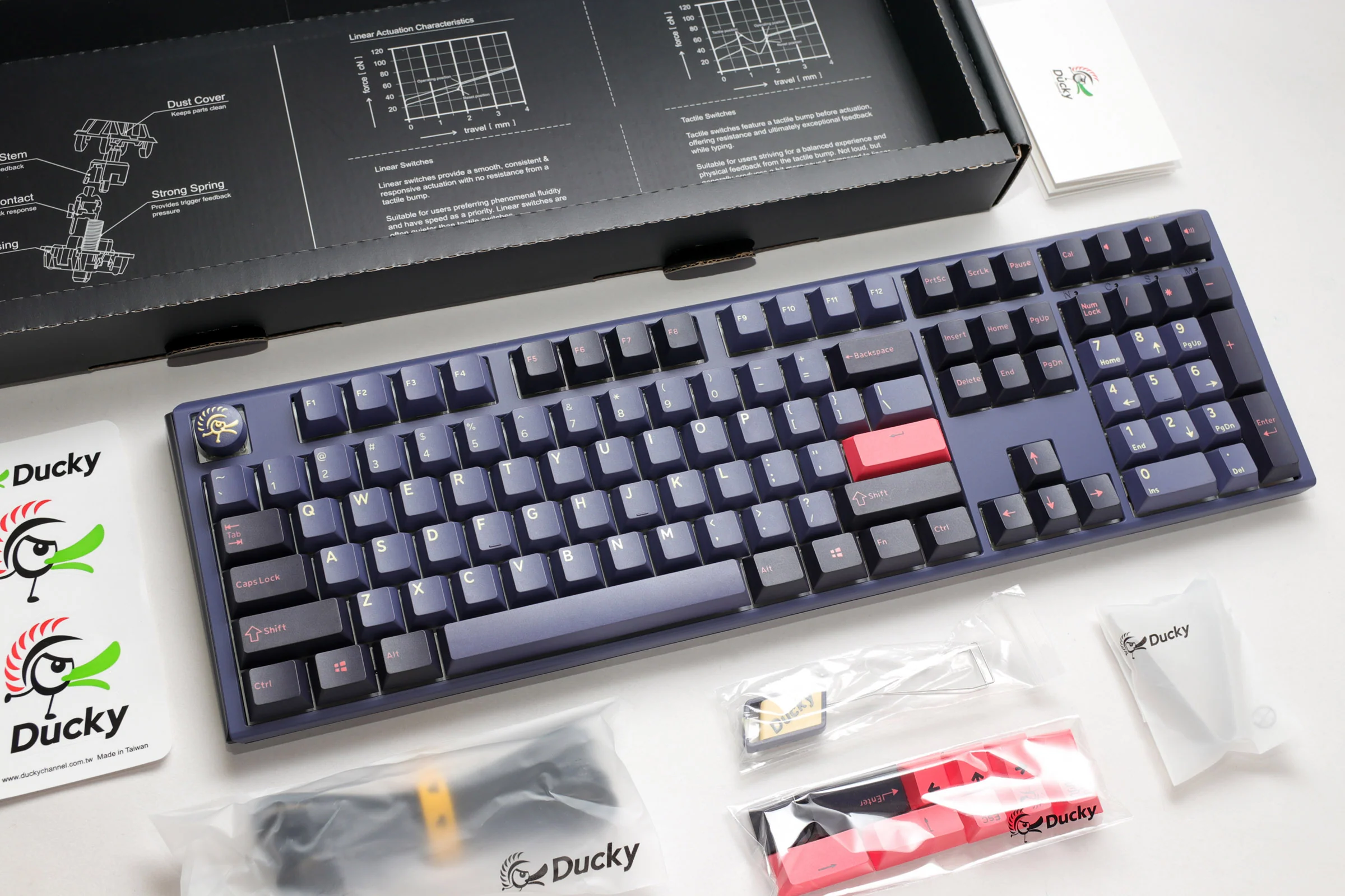 Ducky One 3 Cosmic Blue Hotswap RGB Double Shot PBT QUACK Mechanical Keyboard - Image 10