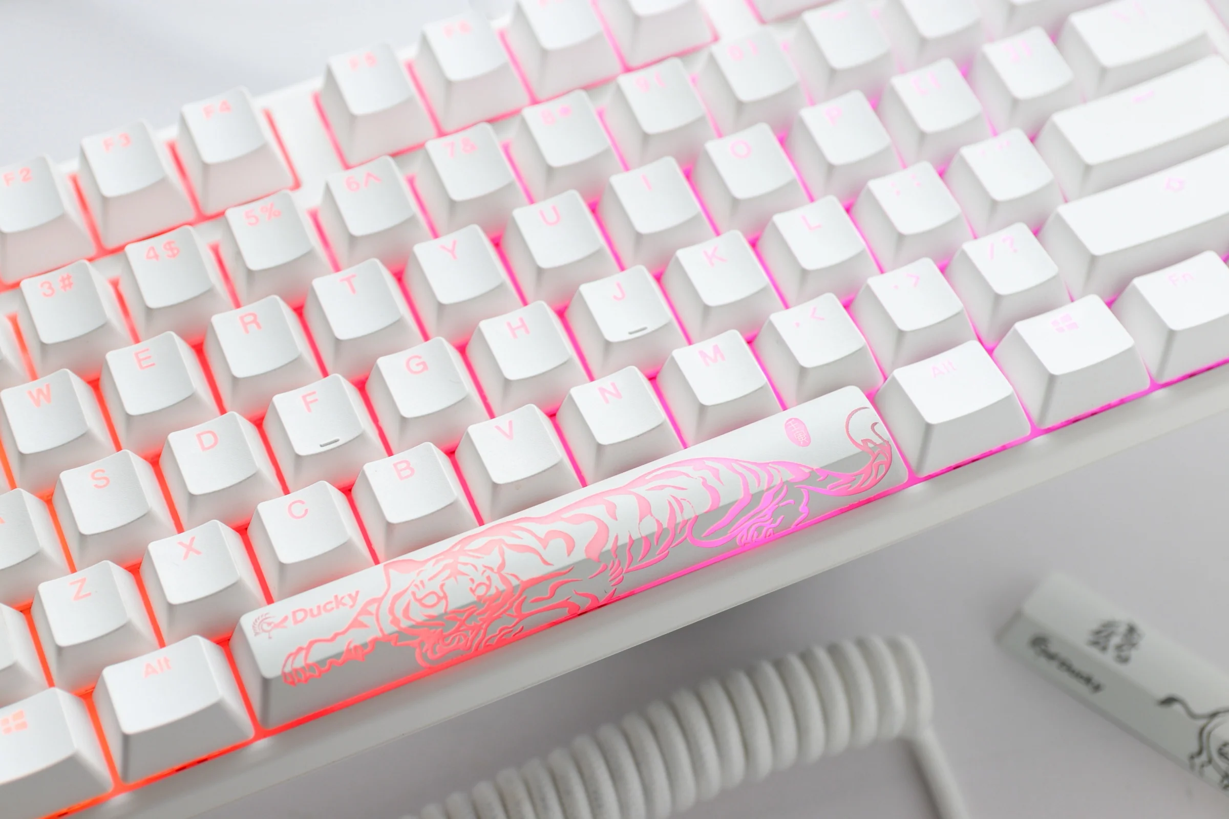 Ducky One 3 Pure White Hotswap RGB Mechanical Keyboard w/ Quack Mechanics - Image 7