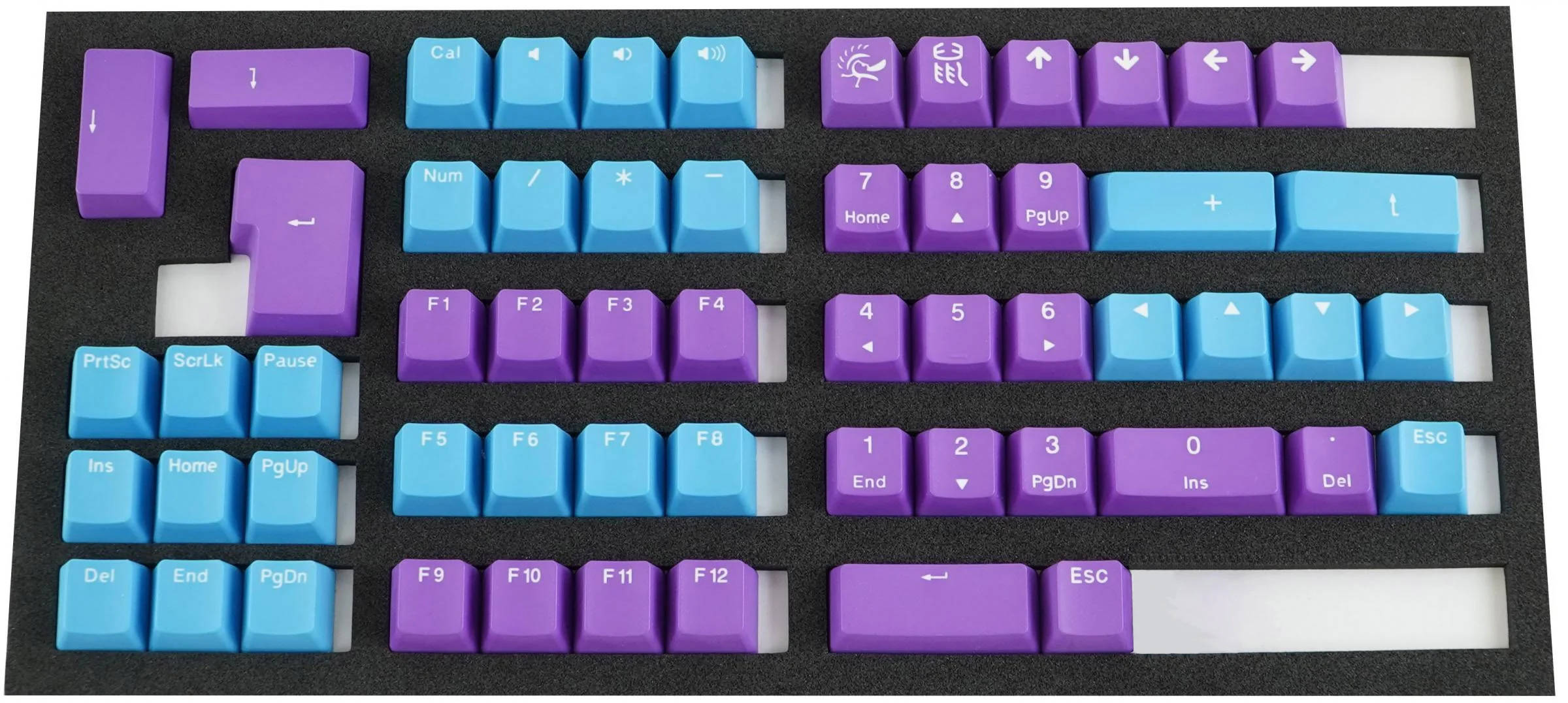 MK x Ducky Frozen Llama Seamless 108 + 10 Key OEM Profile Double Shot PBT Keycap Set - Image 3