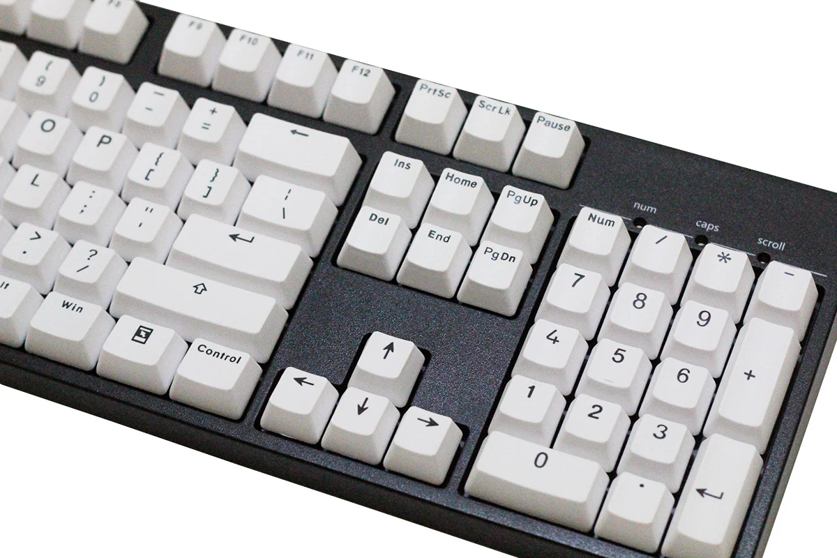 Vortex Black on White 104 Key OEM Profile Double Shot PBT Keycap Set - Image 3